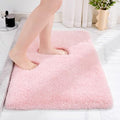 Disolla Pink Bathroom Rugs 20x32, Non-Slip Plush Thick Bath Mat by Disolla