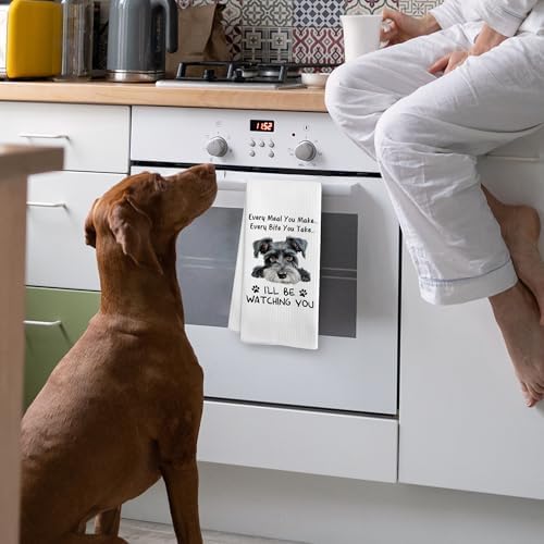 Funny Dog Every Meal You Make Every Bite You Take Kitchen Towels, Schnauzer - Image 5