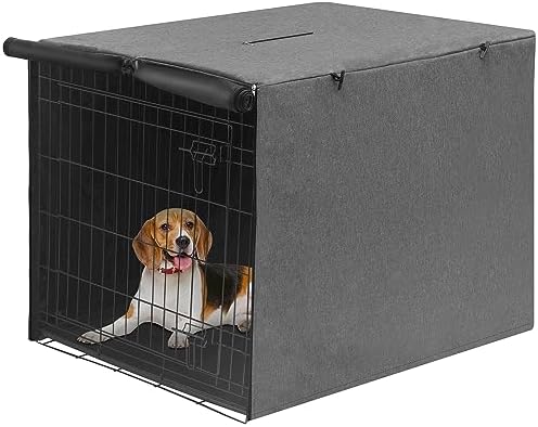 Deblue Indoor Grey Dog Crate Cover by DebluePetSupplies