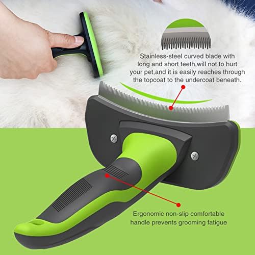 Upgraded Pet Self Cleaning Grooming Brush Curved Deshedding Tool - Image 5