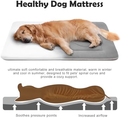 Dog Bed, 36 in Non-Slip Mattress, Soft Fleece Plush Material, - Image 3