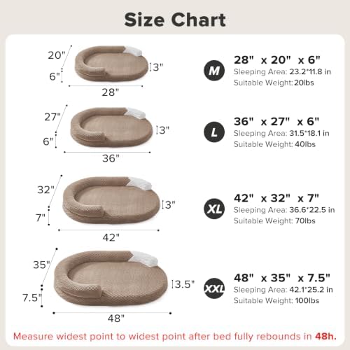 JOEJOY XXL Orthopedic Extra Large Dog Bed - Image 4