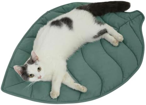 Letalong 30 X 20 Inch Leaf Shaped Cotton Cat Bed Pad, Warming Cat Mat, Pet by LetalongPetSupplies