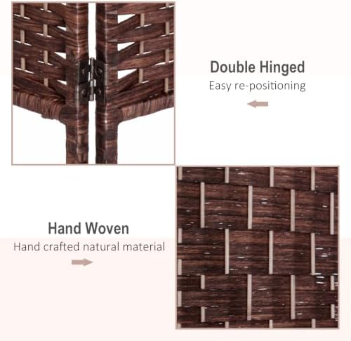HOMCOM Room Divider 6-Panel, 6FT-Tall Folding Privacy Screen - Image 4