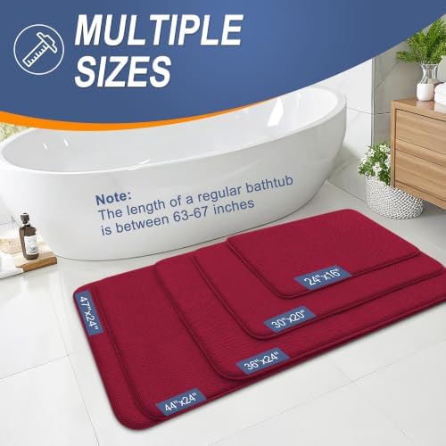 OLANLY Memory Foam Bathroom Runner Rugs 70x24, Absorbent Long Mat - Image 5