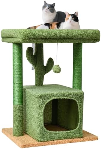 SYANDLVY 27" Cactus Cat Tree for Indoor Cats by SYANDLVY