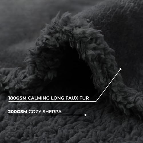 Luciphia Waterproof Bed Blanket Washable, Soft Sherpa Fleece Puppy Reversible - Image 6