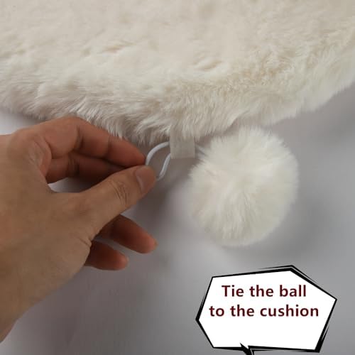 SHENGOCASE 2-Pack Faux Rabbit Fur Dog Cat Bed Cushion Mat - Image 4