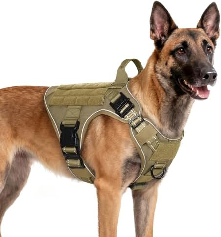 rabbitgoo Tactical Dog Harness for Medium, Heavy Duty Military No Pull Vest by rabbitgoo