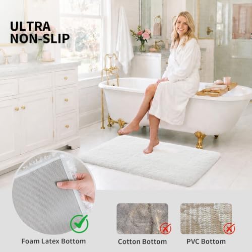 ILANGO Bathroom Rugs 32" × 20", Extra Soft Absorbent Microfiber Bath Rugs - Image 5