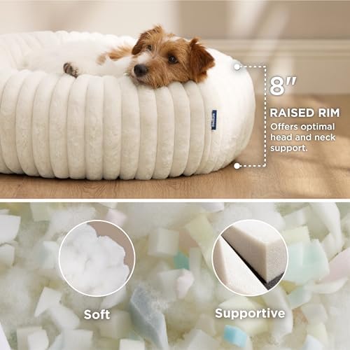 Bedsure ComfyFleece® Donut Small Dog Bed - Image 2