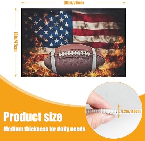 Fire American Football Bath Mat - Image 2