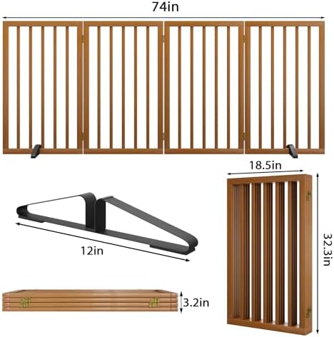 Dog Gate 32" Tall Foldable Dog Gate - Image 6