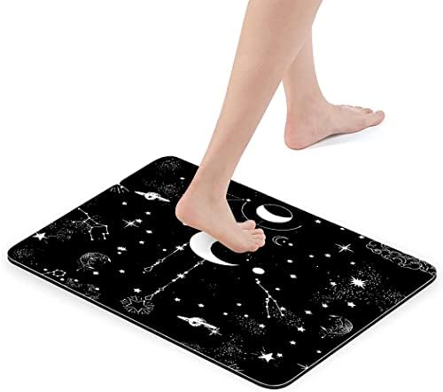 YISUMEI Galaxy Moon Star Bathroom Mat, Non-Slip Super Absorption Bath Carpet - Image 4