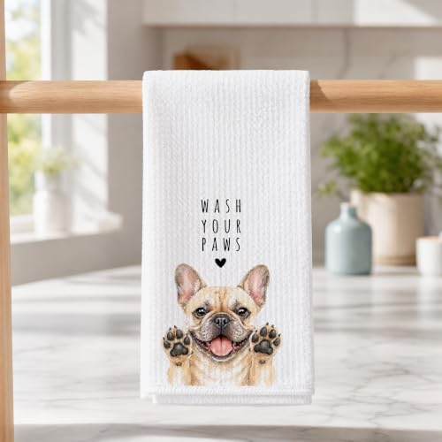 Frenchie Kitchen Towel, Hand Towel, French Bulldog Gifts - Image 3