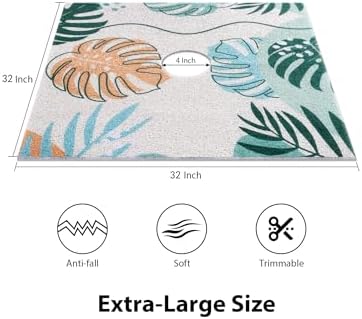 Square Shower Mat, Yonala 32 x 32 Inch Stylish Non Slip Shower Mats - Image 2