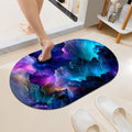 Purple Blue Cloud Super Absorbent Quick-Drying Bathroom Mat Rug, Rubber by ZHUZHISHAN