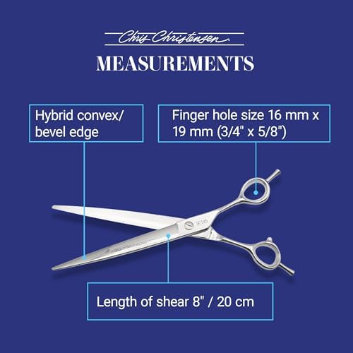 Chris Christensen Classic Series Grooming Shears, 8 in Straight Shear, Groom - Image 5