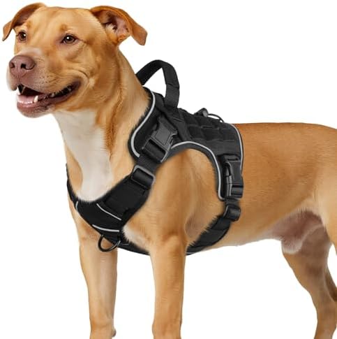 WINGOIN Black Tactical Dog Harness by WINGOIN