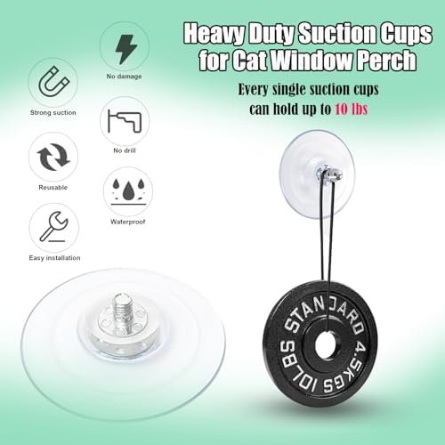 4 Pack Cat Window Perch Suction Cup - Image 4