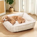 Orthopedic Large Dog Bed Calming Pet Sofa Bed 36''x28'' Ivory by Unknown