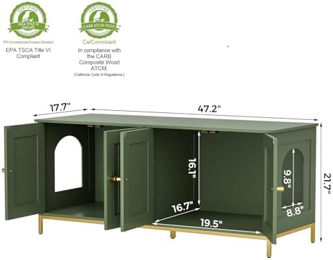 Homhedy 47.2" L Cat Litter Box Enclosure - Image 5
