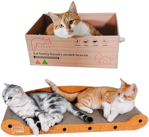 Cat Scratcher Bed 27 Inch Cat Couch Scratcher &16 Inch Cat Scratch Box - Image 4
