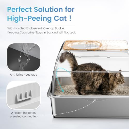 SuzziPaws Stainless Steel Litter Box Dog-Proof Leak-Proof - Image 2
