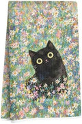 Cute Cat Kitchen Towels 24x14 Inch, Cats Gifts Floral Reusable Dish Towels by Hanamiya+Na