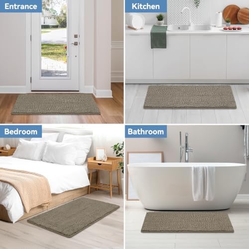 Bcoimo 44x24 Chenille Bath Mat – Non-Slip - Image 2