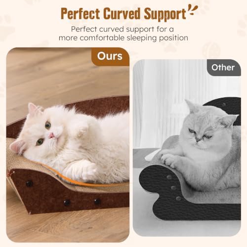 ZOMISIA 26'' Cardboard Cat Scratcher Bed - Image 3