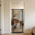 Lumizone Extra Tall Cat Gate 55.12" High 29.92"-34.24" Wide Pet Gate Black by Lumizone
