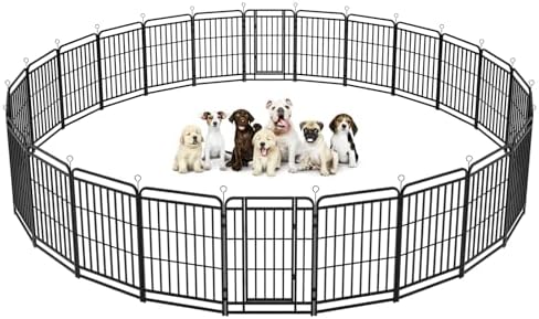Kfvigoho Heavy Duty Dog Playpen 24 Steel Panels 40" Height by Committedtobetterpetlife