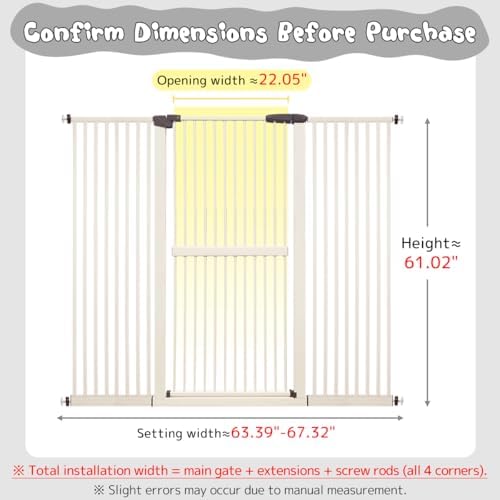 Lumizone 61.02" Extra Tall Pet Gate - Image 2