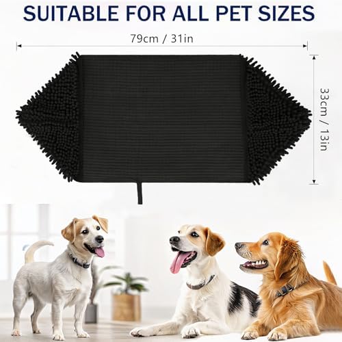 OLANLY Chenille Dog Bath Towel 31x13, Ultra Absorbent Quick Dry Pet Towel - Image 6