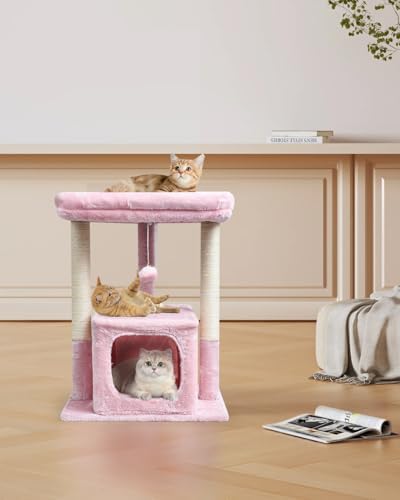 SYANDLVY Pink Cat Tree for Indoor Cats Large Adult - Image 6