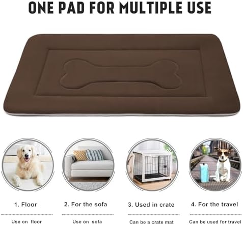 Large Dog Bed Soft Dog Crate Pad Mat, 42 in Non-Slip Bottom Washable Dog - Image 4