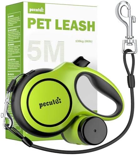 Pecute Chew Proof Retractable Dog Leash 16.4ft by pecute