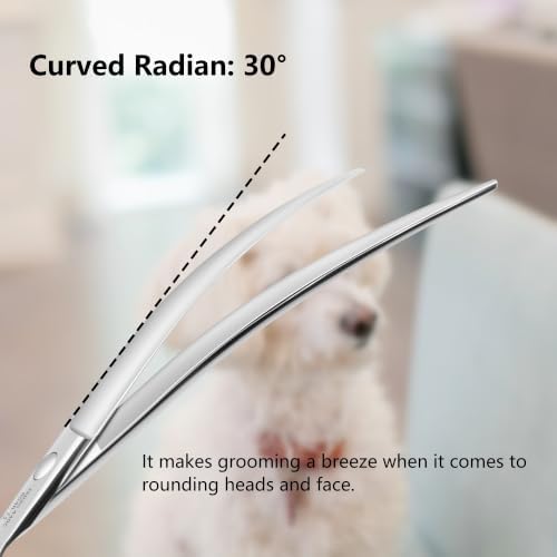 HASHIMOTO Curved Dog Grooming Scissors, 7.5 inch, Trimming Face and Paws - Image 3