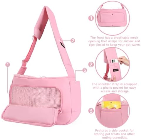 Dog Sling Carrier for Dogs & Cats, Fits 7–18lbs, Lightweight Pet Carrier Bag - Image 3