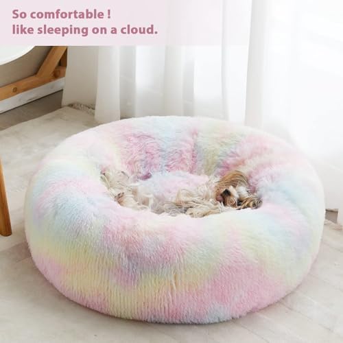 WNPETHOME Large Round Calming Dog Bed Cat Bed - Image 2
