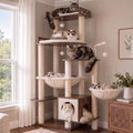 Heybly Cat Tree, 70.5" Wood Tall Cat Tower by HEYBLY