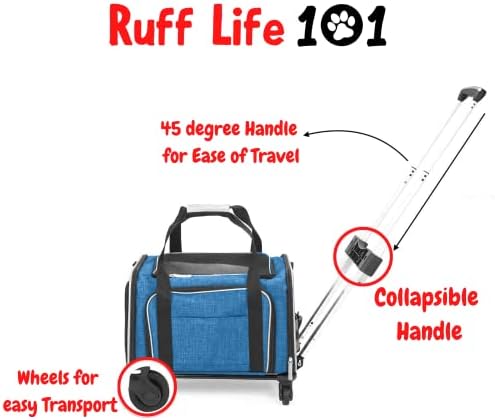 Ruff Life 101 Airline Approved Expandable Premium Pet Carrier on Wheels- Two - Image 3
