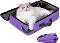 Portable Litter Box for Cats, 16 * 12 * 6 inch Large Size Foldable Travel by JOLLJOLL