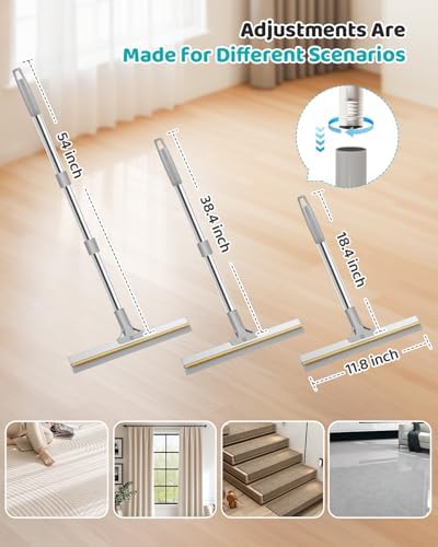Pet Hair Remover for Carpet, 54 Inch Adjustable Long Handle Carpet Rake for Pet - Image 4