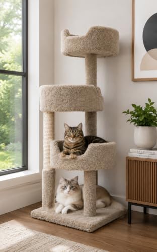 Deluxe Cat Tower with spacious cat perches and scratching post - Image 2