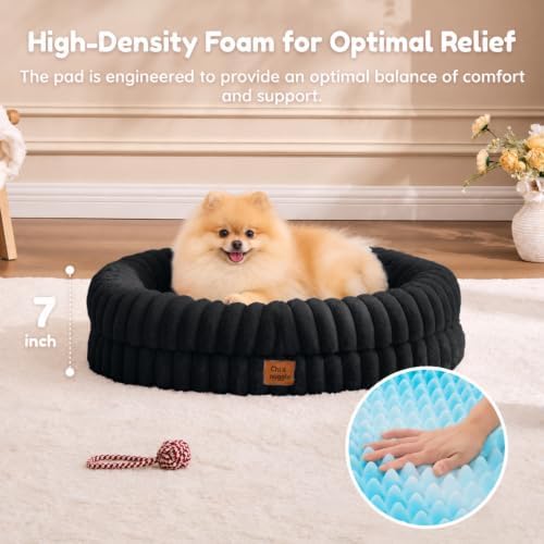 ChiXnuggle Orthopedic Dog Bed, Washable Cover, Faux Fur Bolster Pet Couch - Image 4