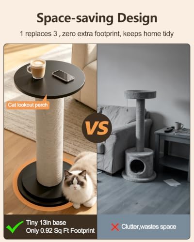 Odoland Cat Scratching Post for Indoor Cats, Large Sturdy Cat Scratcher - Image 3