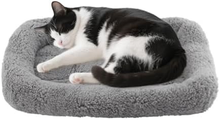 Small Cat Bed Mat, Indoor Pet Beds Furniture Carrier Crate Anti Skid Pad by PETLESO