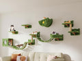 Cat Wall Furniture, 13 in 1 Moon & Bridge Cat Wall Shelves by Homiflex